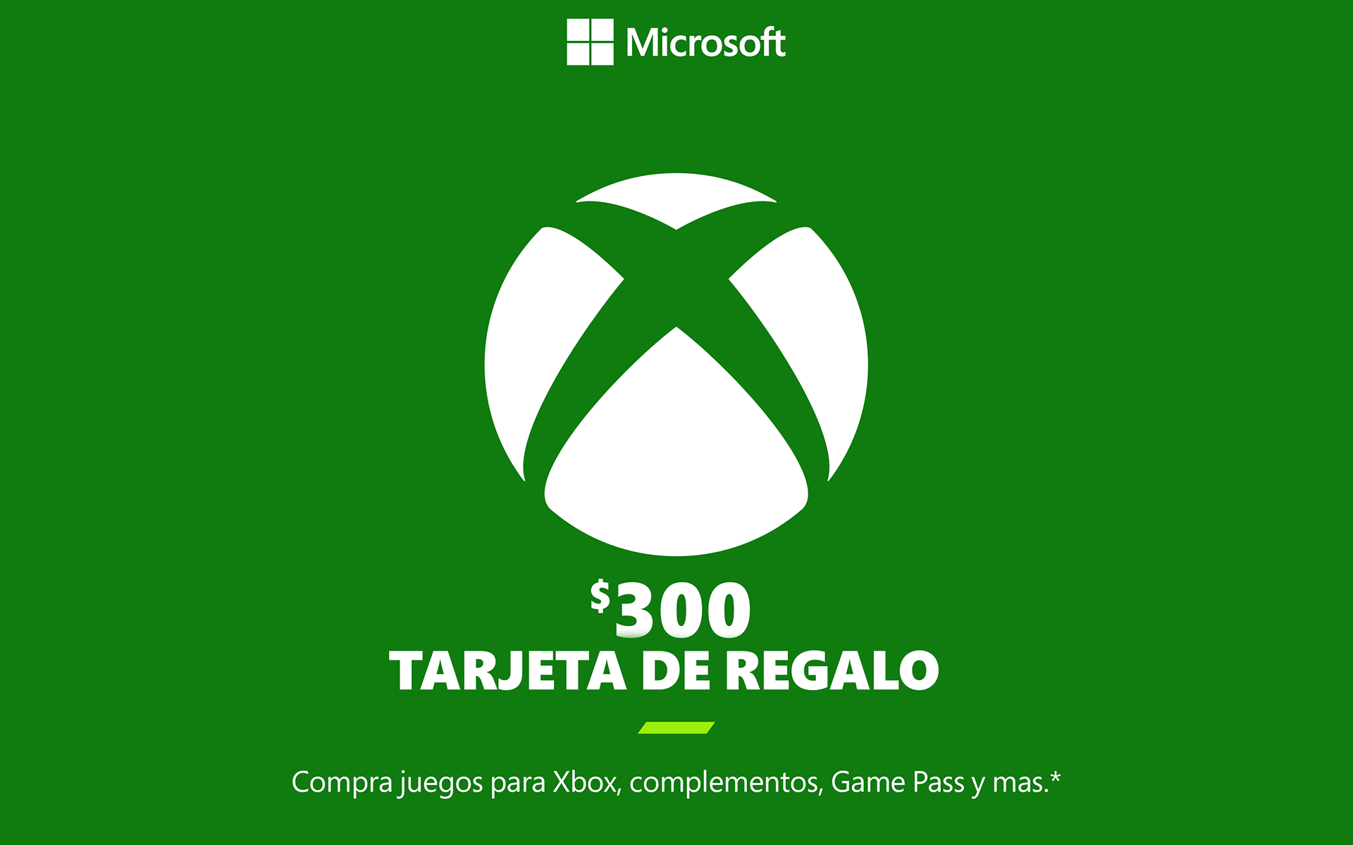 Tarjeta de regalo digital de Xbox de $300 (México)
